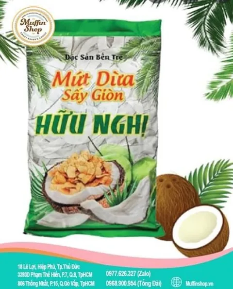 Crispy dried coconut ( Hữu Nghị )